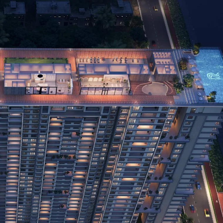 Global Riverfront recreational floor - The Riverfront Pavilion rooftop amenity level